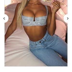 Brand new with tags babyboo sparkle crop top